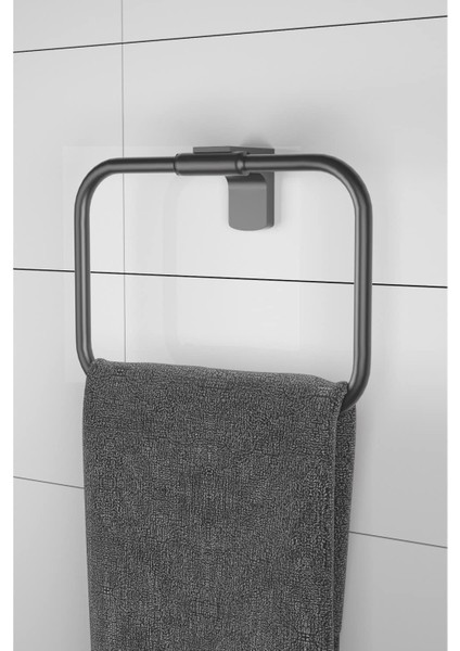 F1 Model Paslanmaz Siyah Kare Havluluk, Havlu Askısı - 5 Yıl