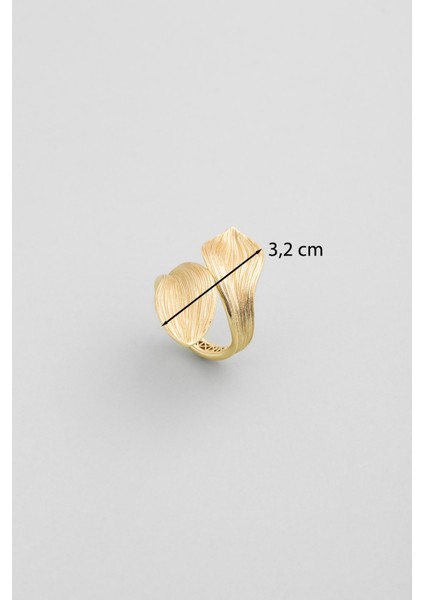 Serena Parıltısı 18 Ayar Sarı Altın Kaplama Gümüş Yüzük modelleri