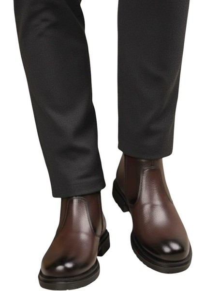 Taşpınar %100 Hakiki Deri Erkek Günlük Kışlık Kauçuk Kaymaz Taban Rahat Klasik Fermuarlı Bot 40-44 fiyatları