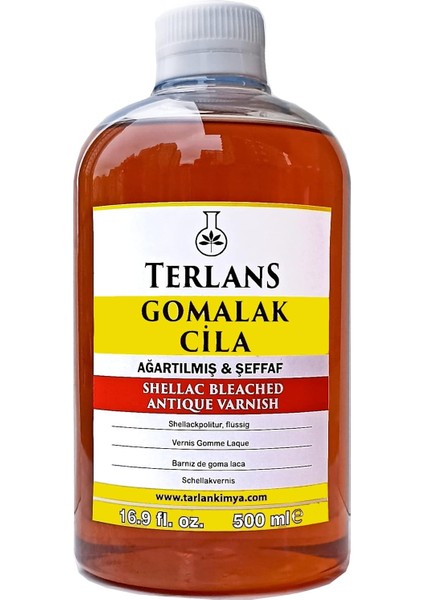 Ağartılmış Şeffaf Gomalak Cilası 500 ml Shellac Bleached