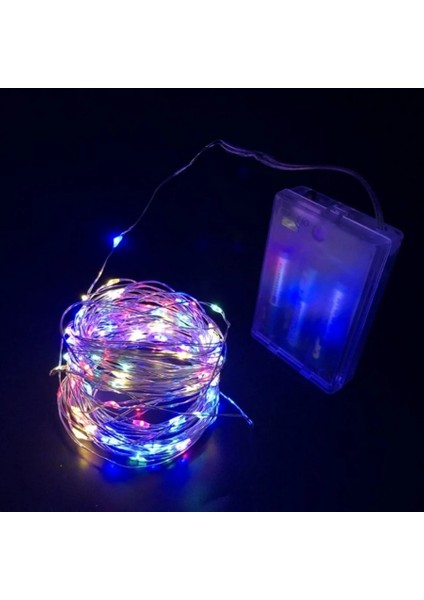 GD957 Şerit Pilli Aydınlatma 3 Metre 30 Adet Rgb Peri LED