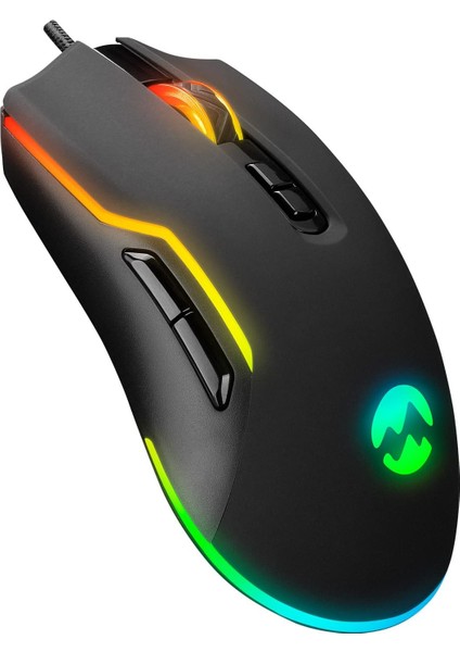 SM-G14 Dusk USB Siyah 1600-7200 Dpi Rgb Ledli Gaming Oyuncu Mouse