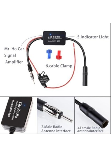 Lua Araç Radyosu Güçlendirici, Evrensel, 12 V, Araç Radyosu, Sinyal Güçlendirici, Am/fm, Sinyal Amplifikatörü, Otomobil, Radyo, Kamyon modelleri