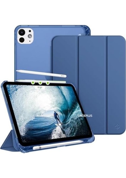 iPad Pro 11 3./4. Nesil M2 ile Uyumlu Kılıf Flip Cover Bölmeli Pc 2020-2022 Lacivert fiyatları
