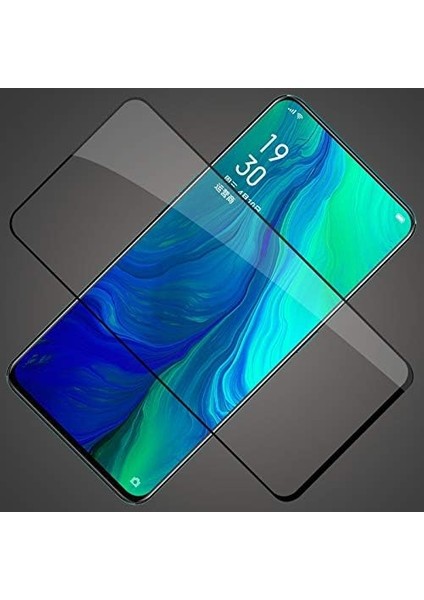 Oppo Reno Tam Kaplayan Temperli Cam Ekran Koruyucu Siyah fiyatları