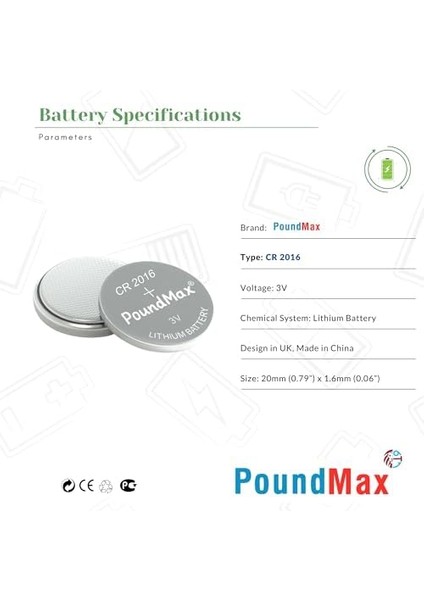 Lityum CR2016 Düğme Hücreli Pil, 3 V | 1 x Blister 5 Adet fiyatları