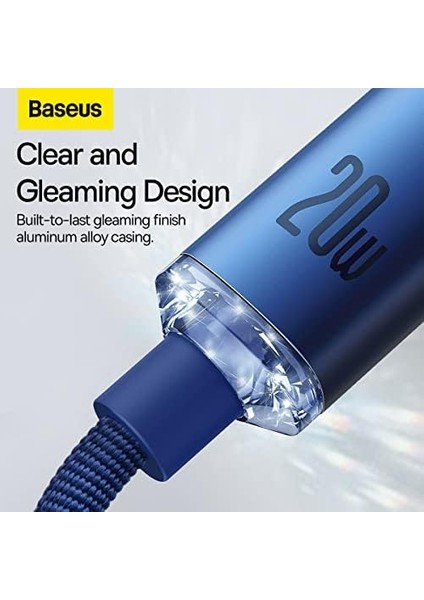 Crystal 20W Type-C To Lightning Kablo 120 cm Mavi fiyatları
