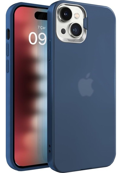 Labs 15 ile Uyumlu New Corner Kamera Kapaklı Standlı Kılıf (Mavi)