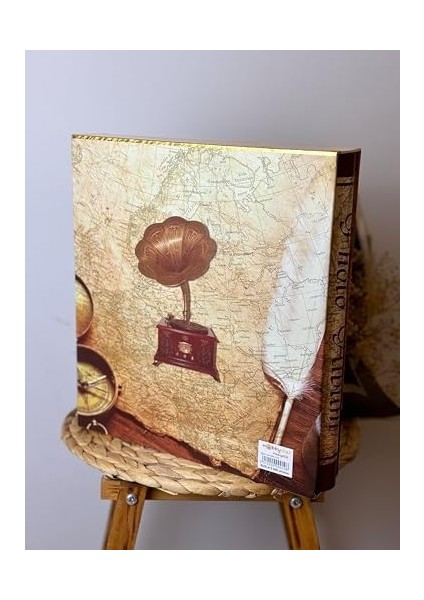 RS21 Fotoğraf Albümü 10X15CM 600 Lük Gramafon Desenli Kutulu Yatay Dikey Modeli modelleri