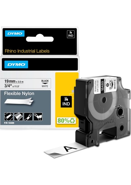 Esnek Şerit 19MMX3,5M Beyaz/siyah