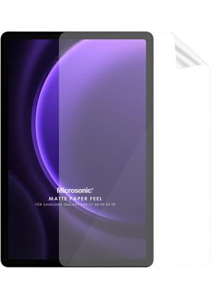 Galaxy Tab S10 Fe Kağıt Dokulu Mat Ekran Koruyucu [galaxy Tab S10 Fe X520 ile Uyumlu Ekran Koruyucu - Şeffaf]