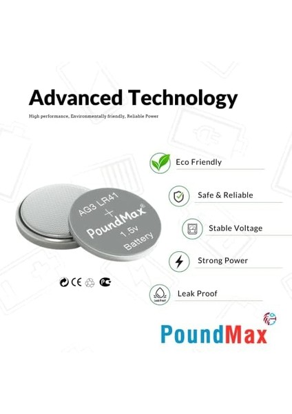 Adet Ag3 LR41 LR736 / L736 / G3 / G3A / 3ga / 192 / 192 / V3GA / RW87 1.5V Alkalin Düğme Piller Küçük Elektronik Ev Aletleri, Araba Anahtarları, Ölçüm Cihazları ve Hesap Makineleri fiyatları