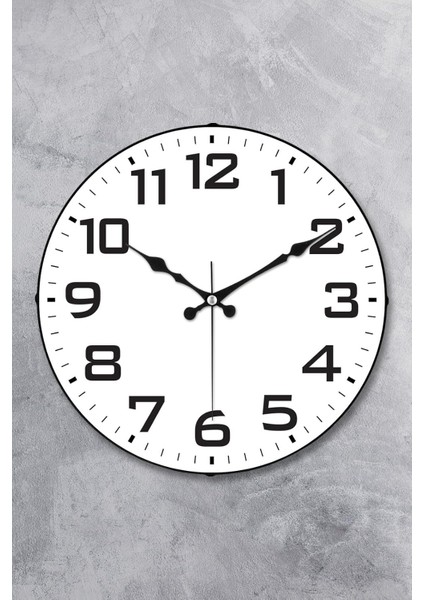 36 cm Gerçek Cam Akar Saniye Sessiz Mekanizma Duvar Saati