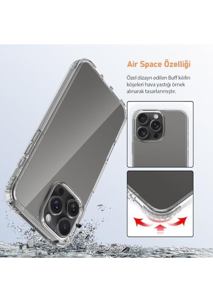 Labs 16 Pro Max ile Uyumlu Air Hybrid Darbe Emici Tpu + Pc Kılıf (Crystal Clear) fiyatları