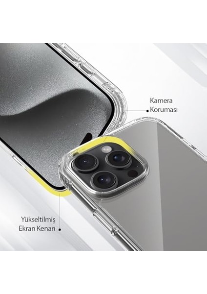 Labs 16 Pro Max ile Uyumlu Air Hybrid Darbe Emici Tpu + Pc Kılıf (Crystal Clear) modelleri