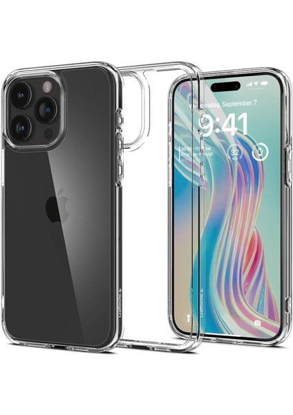15 Pro Max ile Uyumlu Kılıf Crystal Hybrid Crystal Clear - ACS06446
