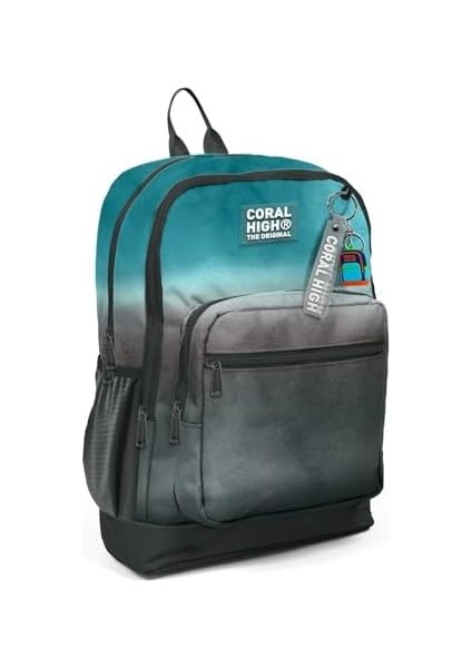 Dört Bölmeli Turkuaz Gri Batik Desenli Ilkokul Sırt Çantası - Erkek Çocuk modelleri