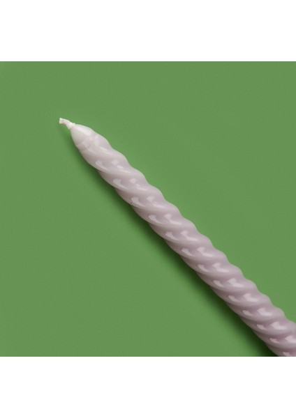 4'lü Burgulu Parlak Şamdan Mumu - Gri / Siyah - 25 cm modelleri