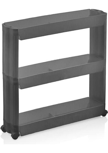 3 Katlı Mutfak, Arabası, Dar, Tekerlekli,tekerlekli Niş Raf, Yer Tasarrufu Sağlayan, Mutfak ve Ofis Rafı ( )