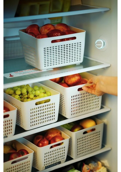 3&apos;lü Küçük Boy Lavin Süzgeç (2 Litre) Ekru