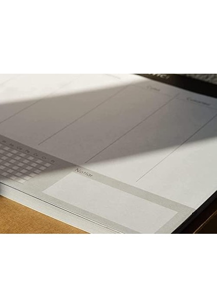 Tanıtım 3&apos;lü Masaüstü Planlayıcı Set Siyah Kenarlı (Günlük, Haftalık, Aylık Planlayıcı) modelleri