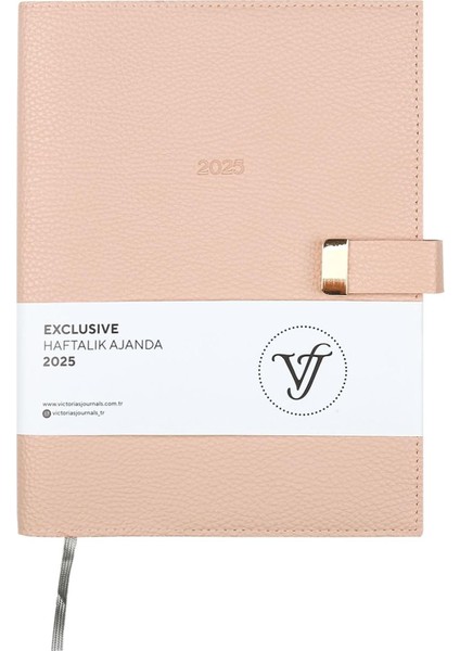 2025 Haftalık Ajanda A4 (19X25CM) Ivory 100GR. Içi Değişebilir