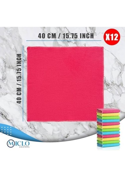 Cleanıng | Mikrofiber Temizlik Bezi | Klasik Serii | 250 Gsm |, Mutfak Bezi | Bulaşık Kurulama Bezi | 4 Renk X12 Adet fiyatları