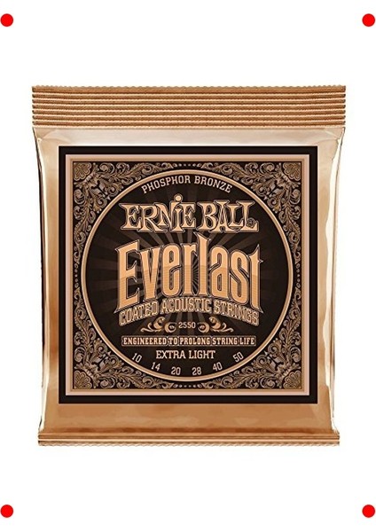 Kaplamalı Fosfor Bronz Akustik Gitar Telleri (10-50)