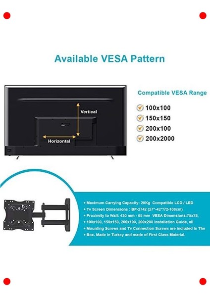 Hareketli Tv Askı Aparatı - Siyah indirimleri