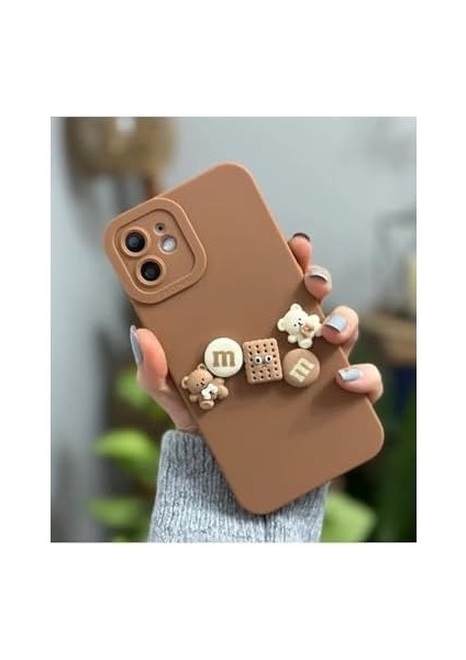 Go Aksesuar 11 ile Uyumlu (12 Görünümlü) 3D Bisküvi ve Ayıcıklı Kılıf modelleri