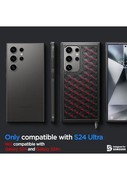 Galaxy S24 Ultra ile Uyumlu Kılıf Cryo Armor Cryo Red - ACS07291 fiyatları