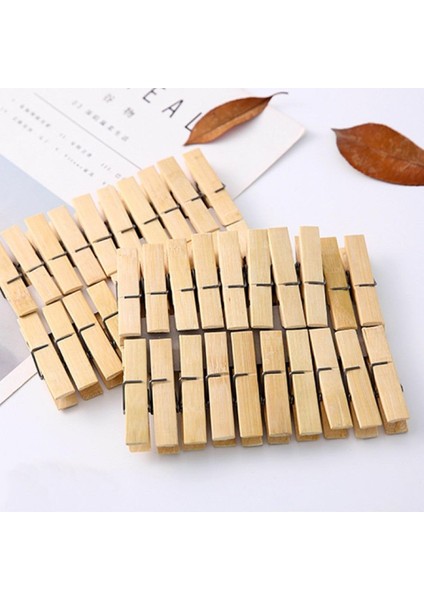 Bambu Çamaşır Mandalları, 40 Adet 6 cm Uzunluğunda, 1,2 cm Genişliğinde Çamaşır Mandalı, Kıyafet Asmak Için, Sürdürülebilir Ahşap Mandallar, Çamaşır Asmak, El Işi ve Dekorasyon Için