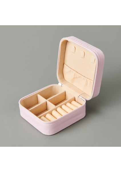 Living Fermuarlı Küçük Boy Takı Kutusu - Pembe modelleri