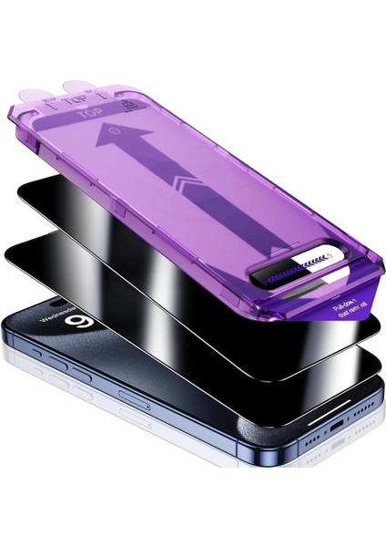 S24/S24 Ultra /S25/S25 Ultra ile Uyumlu Aparatlı Hayalet Ekran Yanlardan Görünmeyen Darbeye ve Çizilmeye Karşı Koruyan Cam ( S24 Hayalet Aparatlı)