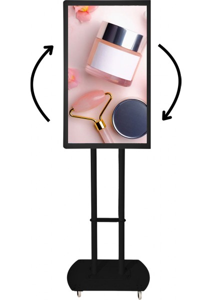 Tekerlekli Televizyon Askı Aparatı / Ünitesi Siyah Renk (Demonte Ürün) fiyatları