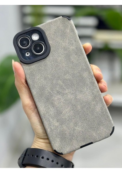 Go Aksesuar 14 ile Uyumlu Alcantara Tasarımlı Esnek Silikon Kılıf