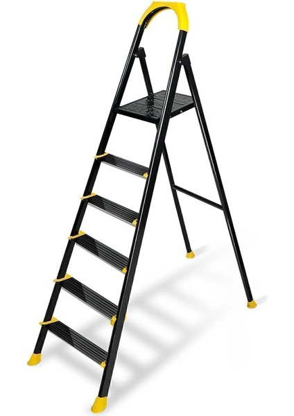 Hardy Özel Tasarım Hafif Merdiven, Kaymaz,özel Üçgen BASAMAKLAR,125 kg Taşıma Kapasitesi, (5+1)