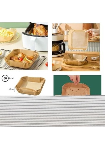 Airfryer Fritöz Yanmaz Pişirme Kağıdı 50&apos;li (NVE136) modelleri