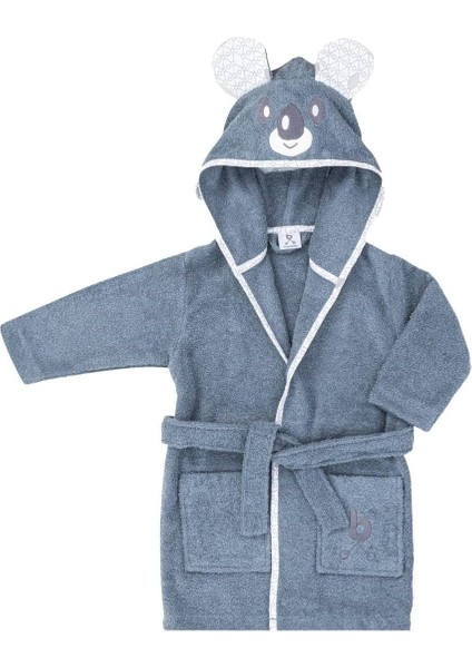 Hero Kahraman Kapüşonlu Havlu Bebek Çocuk Bornozu Koala 2-4 Yaş