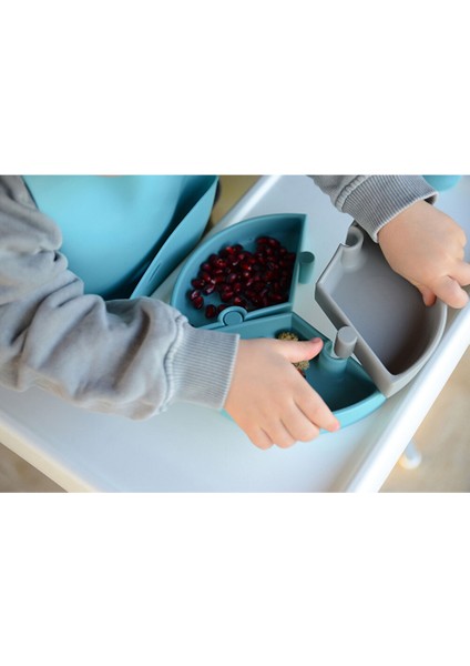 Puzzle Mama Tabağı Mineral Blue Powder Grey modelleri