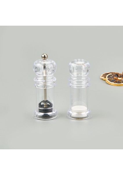 2'li Tuz Karabiber Değirmeni - Şeffaf - 11 cm fiyatları