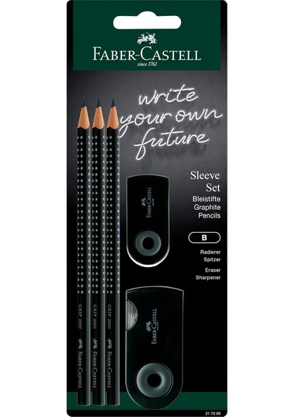 Kol Seti Siyah - 3 x Grip 2001 B, 1 x Kol Mini Silgi, 1 x Kol Ikili Bileme Kutusu