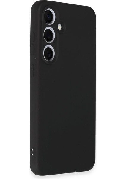 Ggm Aksesuar Galaxy S24 Fe ile Uyumlu First Silikon Kılıf Ince Yapılı Tam Koruma Sağlayan Kamera Korumalı Kılıf (Siyah)