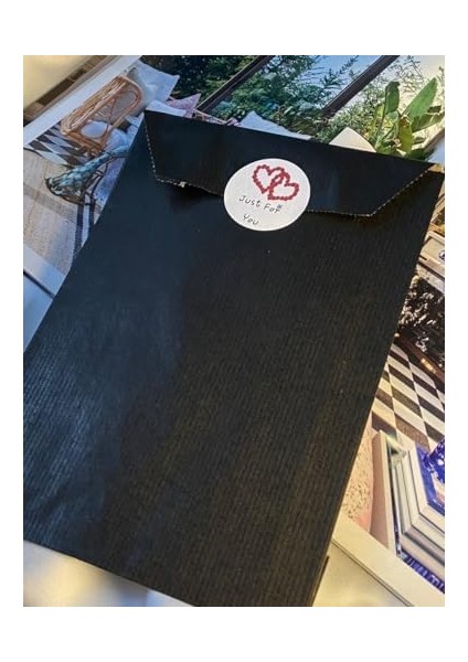 Renkli Hediye Paketi Banded Claret Package 15 * 4 * 21 cm 4lü (Siyah) fiyatları