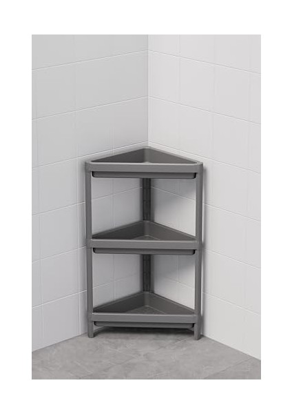 Life 3 Katlı Üçgen Plastik Gri Mutfak Rafı MIT1061 fiyatları