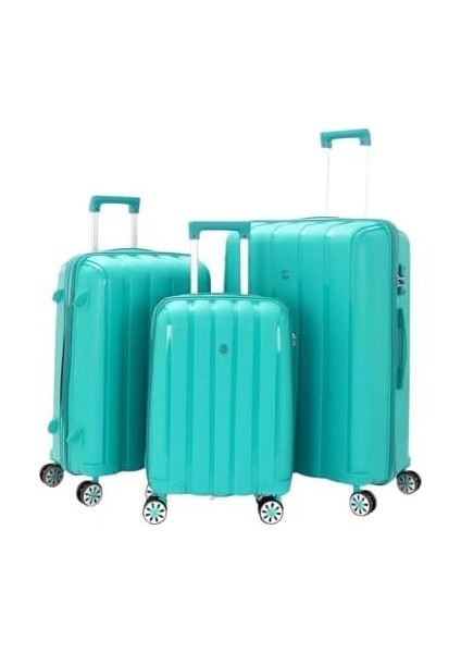 Polipropilen Üçlü Valiz Seti V305 Cam Göbeği