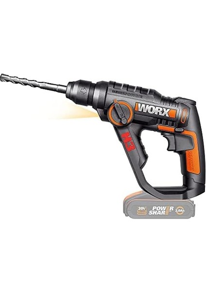 WX390.9 20VOLT 1.2j Profesyonel Sds- Pnömatik Şarjlı Matkap + 8 Adet Uç + Mandren (Akü Dahil Değildir) fiyatları