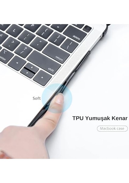 Air 15.3 Inç Kılıf - M2 M3 M4 Uyumlu (A2941 A3114 A3241) - Tpu Şeffaf Darbeye Çizilmeye Dayanıklı Kapak Siyah modelleri