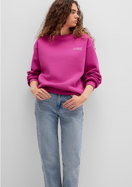 Mavi Logo Baskılı Pembe Sweatshirt 1611656-70943