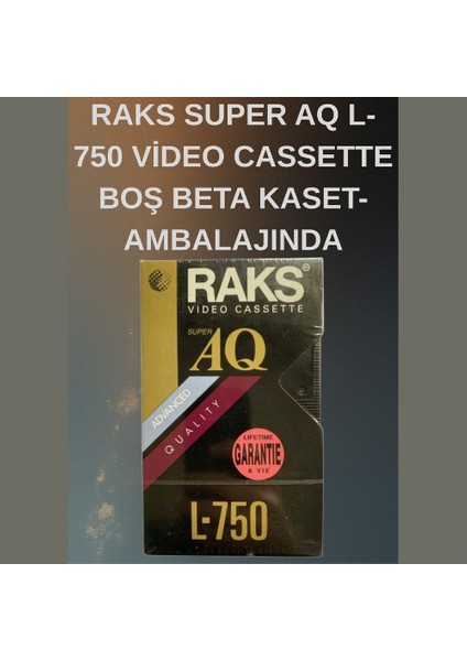 Super Aq L- 750 Video Cassette Boş Beta Kaset- Ambalajında